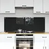 vidaXL Protection de cuisine Noir 70 x 50 x 0.8 cm verre trempé