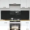 vidaXL Protection de cuisine Noir 80 x 50 x 0.8 cm verre trempé
