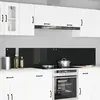 vidaXL Protection de cuisine 2 pcs Noir 110 x 40 cm verre trempé