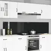 vidaXL Protection de cuisine 2 pcs Noir 110 x 50 cm verre trempé