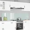 vidaXL Protection de cuisine 2 pcs Blanc 110 x 50 cm verre trempé