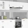 vidaXL Protection de cuisine 2 pcs Gris clair 110 x 50 cm verre trempé