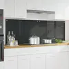 vidaXL Protection de cuisine 2 pcs Gris foncé 90 x 60 cm verre trempé