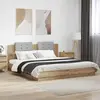 vidaXL Cadre de lit avec tête de lit Chêne artisanal 180 x 200 cm