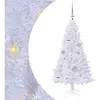 vidaXL Sapin de Noël artificiel avec 150 LED Blanc 120 cm PVC et Acier