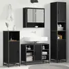 vidaXL Cabinet de salle de bain Chêne noir 35 x 37,5 x 188,5 cm