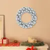 vidaXL Couronnes de Boules de Noël 2 pcs Argent 33 x 33 x 7 cm