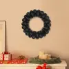 vidaXL Couronnes de Boules de Noël 2 pcs Noir 33 x 33 x 7 cm