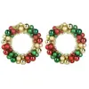 vidaXL Couronnes de Boules de Noël 2 pcs Multicolore 33 x 33 x 7 cm