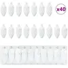vidaXL Décoration de l'arbre de Noël 40 pcs Blanc