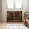 vidaXL Cache-Radiateur Chêne fumé 112 x 19 x 81,5 cm Bois d'ingénierie
