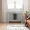 vidaXL Cache-Radiateur Gris béton 112 x 19 x 81,5 cm Bois d'ingénierie