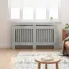 vidaXL Cache-Radiateur Gris béton 152 x 19 x 81,5 cm Bois d'ingénierie