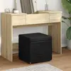 vidaXL Tabouret Noir 41 x 41 x 40 cm Tissu et bois stratifié