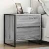 vidaXL Table de chevet Gris Sonoma 50 x 39,5 x 50 cm Bois d'ingénierie