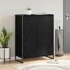 vidaXL Cabinet à chaussures avec stockage Chêne noir 79 x 36 x 100 cm
