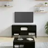 vidaXL Meuble TV Chêne noir 100 x 36 x 49,5 cm Bois d'ingénierie