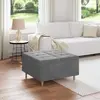 vidaXL Button Stool avec coussin Gris foncé 80 x 80 x 45 cm Velours