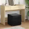 vidaXL Tabouret Noir 41 x 41 x 40 cm Velours et Bois Composite