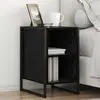vidaXL Table de chevet Chêne noir 39.5 x 30 x 50 cm Bois d'ingénierie