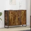 vidaXL Meuble d'appoint Chêne Fumé 96,5 x 30 x 75 cm Bois d'ingénierie