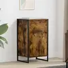 vidaXL vidaXL Buffet Chêne Fumé 81 x 36 x 150.5 cm Bois d'ingénierie