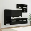 vidaXL Meubles TV muraux 6 pcs Chêne noir Bois d'ingénierie