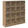vidaXL Vidaxl Haut Armoire 2 Pcs Chêne Artisanal 136 X 37 X 142 Cm