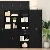 vidaXL Haut Armoire Chêne noir 50 x 42,5 x 185 cm Bois d'ingénierie