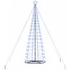 vidaXL Arbre de Noël LED avec 800 LED avec support Bleu 400 cm Fer