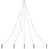 vidaXL Arbre de Noël LED avec 112 LED Blanc chaud 511 cm Métal