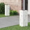 vidaXL Lumière de chemin LED solaire 2 pcs Blanc Acier laminé à froid