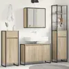 vidaXL Ensemble de mobilier de salle de bain avec tiroir Chêne Sonoma