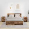 vidaXL Vidaxl Tables De Chevet 2 Pcs Bois Ancien 30,5 X 30 X 43 Cm