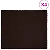 vidaXL Couverture en Fourrure de Lapin Synthétique 4 pcs Camel