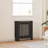 vidaXL Cache-Radiateur 2 pcs Noir 78 x 19 x 81.5 cm Bois d'ingénierie
