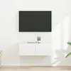 vidaXL Meuble TV mural 2 pcs Blanc Brillant 60 x 31 x 29.5 cm