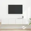 vidaXL Meuble TV mural 2 pcs Blanc 60 x 31 x 29.5 cm Bois d'ingénierie