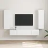 vidaXL Meuble TV mural 2 pcs Blanc 30 x 31 x 100 cm Bois d'ingénierie