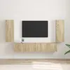 vidaXL Meuble TV mural 2 pcs Sonoma 30 x 31 x 80 cm Bois d'ingénierie