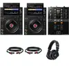 AlphaTheta CDJ-3000X DJ Mediaspelers Starterset met Pioneer DJ DJM-250...
