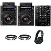 AlphaTheta CDJ-3000X DJ Mediaspelers Starterset met Pioneer DJ DJM-450...
