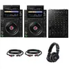 AlphaTheta CDJ-3000X DJ Mediaspelers Starterset met AlphaTheta DJM V5 ...