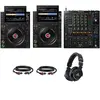 AlphaTheta CDJ-3000X DJ Mediaspelers Starterset met Pioneer DJ DJM-A9 ...