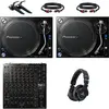 Pioneer DJ PLX-1000 DJ-draaitafel Starterset met Pioneer DJ DJM-V10 mi...
