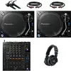 Pioneer DJ PLX-1000 DJ-draaitafel Starterset met Pioneer DJ DJM-A9 mix...