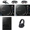 Pioneer DJ PLX-1000 DJ-draaitafel Starterset met AlphaTheta DJM V5 mix...