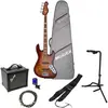 Mooer MBJ420 Red Burst elektrische basgitaar starterset