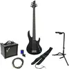 ESP LTD B-15 Kit Black Satin 5-snarige elektrische basgitaar starterse...