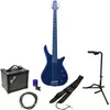 Dimavery SB-321 Blue elektrische basgitaar starterset
